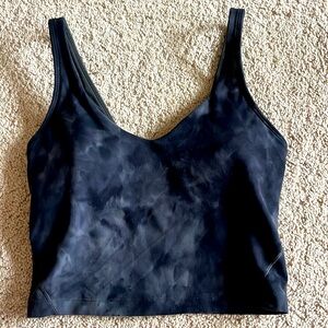 Lululemon black/blue tie dye align tank
